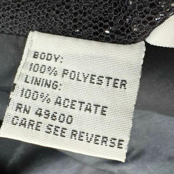 Vintage Louise Ricci Embroidered Rhinestone Embellished Jacket Black size 20 - Picture 11 of 15